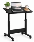 Relaxdays Laptoptisch, Schwarz, Metall, Holzwerkstoff, Kunststoff, 60x90x40 cm,