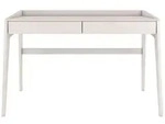 Visby Schreibtisch, Wei&szlig;, Buchenholz, Echtholz,Eiche, Rechteckig, 125x81x70 cm,