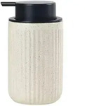 Seifenspender, Beige, Keramik, 8x14x8 cm, Badaccessoires, Waschplatzzubeh&ouml;r,