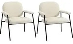 Homcom Sessel, Creme, Metall, F&uuml;llung: Schaumstoff, 64x76.5x67 cm, Wohnzimmer,