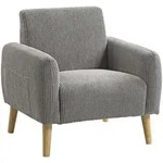 Atlantic home collection Sessel, Grau, Textil, 1-Sitzer, 83x83x75 cm, Wohnzimmer,