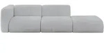 Altdecor Sofa, Blaugrau, Kunststoff, 3-Sitzer, L-Form, 296x70x89 cm, Wohnzimmer,