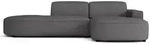 Selsey Ecksofa, Dunkelgrau, Kunststoff, 3-Sitzer, Ottomane rechts,L-Form,...