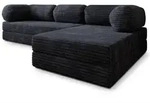 Masseno Ecksofa, Schwarz, Textil, 4-Sitzer, L-Form, 270x160 cm, Wohnzimmer,...