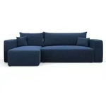 Fun M&ouml;bel Ecksofa, Blau, Textil, Ottomane links, 248x145 cm, Wohnzimmer, Sofas...
