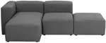 Max Winzer Ecksofa Lena, Anthrazit, Kunststoff, Uni, 4-Sitzer, L-Form, 250x160 cm,