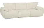 Homcom 3-Sitzer-Sofa, Creme, Textil, F&uuml;llung: Schaumstoff, einzeln stellbar,