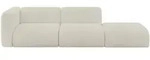 Altdecor Sofa, Ecru, Kunststoff, 3-Sitzer, L-Form, 296x70x89 cm, Wohnzimmer, Sofas &