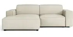 Selsey Ecksofa, Creme, Kunststoff, 3-Sitzer, Ottomane links,L-Form, 210x166 cm,
