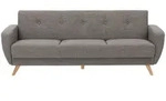 Max Winzer Schlafsofa, Grau, Holz, Buche, 3-Sitzer, 230x85x82 cm, Goldenes M, Made in