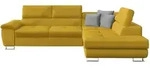 Mirjan24 Ecksofa, Gelb, Textil, 6-Sitzer, Ottomane rechts, L-Form,Rechteckig,...