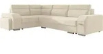 Mirjan24 Ecksofa, Creme, Kunststoff, 5-Sitzer, links montierbar,L-Form, 305x205...
