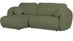 S-Style Ecksofa, Gr&uuml;n, Textil, Echtholz, Teilmassiv,Birke, Buche, 4-Sitzer,