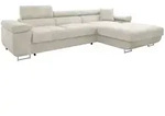 Mirjan24 Ecksofa, Creme, Textil, 5-Sitzer, rechts montierbar,Rechteckig, 280x170 cm,