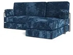 Masseno Ecksofa, Blau, Textil, 3-Sitzer, L-Form, 200x120 cm, Wohnzimmer, Sofas &