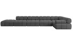 Altdecor Ecksofa, Grau, Textil, 7-Sitzer, L-Form, 475x190 cm, Wohnzimmer, Sofas...