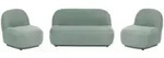 Beliani Sofa-Set, Hellgr&uuml;n, Gr&uuml;n, Textil, Kiefer, 4-Sitzer, 105x74x80 cm,