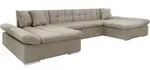 Mirjan24 Wohnlandschaften, Taupe, Textil, 7-Sitzer, U-Form,Rechteckig, 360x75x160 cm,