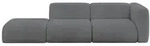 Altdecor Sofa, Graphit, Kunststoff, 3-Sitzer, L-Form, 296x70x89 cm, Wohnzimmer, Sofas