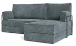 Masseno Ecksofa, Grau, Textil, 3-Sitzer, L-Form, 200x120 cm, Wohnzimmer, Sofas &