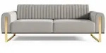 Selsey Sofa, Hellgrau, Metall, 3-Sitzer, 228x79x92 cm, Wohnzimmer, Sofas &...