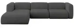 Altdecor Ecksofa, Dunkelgrau, Kunststoff, 4-Sitzer, 318x179 cm, Wohnzimmer, Sofas &