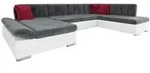 Mirjan24 Ecksofa, Dunkelgrau, Textil, 7-Sitzer, U-Form,Rechteckig, 345x76x205...
