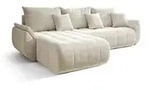 Fun M&ouml;bel Ecksofa, Creme, Textil, Ottomane links, 280x185 cm, Wohnzimmer,...