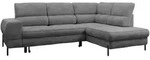 Mirjan24 Ecksofa, Grau, Metall, Kunststoff, 5-Sitzer, Ottomane rechts,L-Form,...
