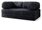 Masseno Bettsofa, Schwarz, Textil, 3-Sitzer, 170x68x80 cm, Wohnzimmer, Sofas &