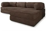 Masseno Ecksofa, Braun, Textil, 4-Sitzer, L-Form, 270x160 cm, Wohnzimmer, Sofas &
