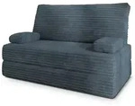 Masseno Bettsofa, Blaugrau, Textil, 2-Sitzer, 140x86x60 cm, Wohnzimmer, Sofas &