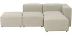 Max Winzer Ecksofa Lena, Creme, Kunststoff, Uni, 4-Sitzer, Ottomane rechts, L-Form,
