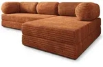 Masseno Ecksofa, Braun, Textil, 4-Sitzer, L-Form, 270x160 cm, Wohnzimmer, Sofas &