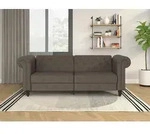 Livetastic Schlafsofa Firenze, Dunkelbraun, Holz, Uni, 3-Sitzer, 236x83x87 cm,