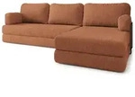 Masseno Ecksofa, Orange, Textil, 4-Sitzer, L-Form, 270x160 cm, Wohnzimmer,...