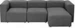 Max Winzer Ecksofa, Anthrazit, Kunststoff, 4-Sitzer, Ottomane rechts, L-Form, 275x160
