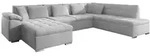 Mirjan24 Wohnlandschaft, Silber, Textil, 7-Sitzer, U-Form,Rechteckig,...