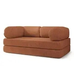 Masseno Bettsofa, Orange, Textil, 3-Sitzer, 170x68x80 cm, Wohnzimmer, Sofas &