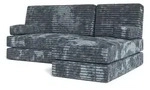 Masseno Ecksofa, Blaugrau, Textil, 3-Sitzer, L-Form, 200x120 cm, Wohnzimmer, Sofas &