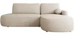 Mirjan24 Ecksofa, Sand, Kunststoff, 5-Sitzer, Ottomane rechts,L-Form, 274x174 cm,