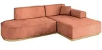 Altdecor Ecksofa, Koralle, Textil, 3-Sitzer, L-Form, 232x165 cm, Wohnzimmer,...