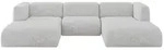 Altdecor Wohnlandschaft, Grau, Kunststoff, 4-Sitzer, 317x70x179 cm, Wohnzimmer, Sofas