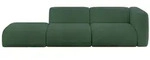 Altdecor Sofa, Salbeigr&uuml;n, Kunststoff, 3-Sitzer, L-Form, 296x70x89 cm, Wohnzimmer,
