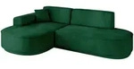 Altdecor Ecksofa, Dunkelgr&uuml;n, Kunststoff, 3-Sitzer, L-Form, 243x171 cm,...