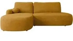Mirjan24 Ecksofa, Gelb, Kunststoff, 5-Sitzer, Ottomane links,L-Form, 274x174 cm,