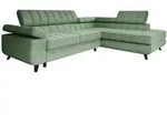 Mirjan24 Ecksofa, Mintgr&uuml;n, Textil, 5-Sitzer, Ottomane rechts,L-Form, 264x203...