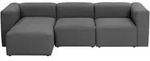 Max Winzer Ecksofa, Anthrazit, Kunststoff, 4-Sitzer, L-Form, 275x160 cm, Goldenes M,
