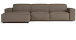 Selsey Ecksofa, Hellbraun, Kunststoff, 3-Sitzer, Ottomane links,L-Form, 292x166...
