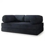 Masseno Bettsofa, Schwarz, Textil, 3-Sitzer, 170x68x80 cm, Wohnzimmer, Sofas &